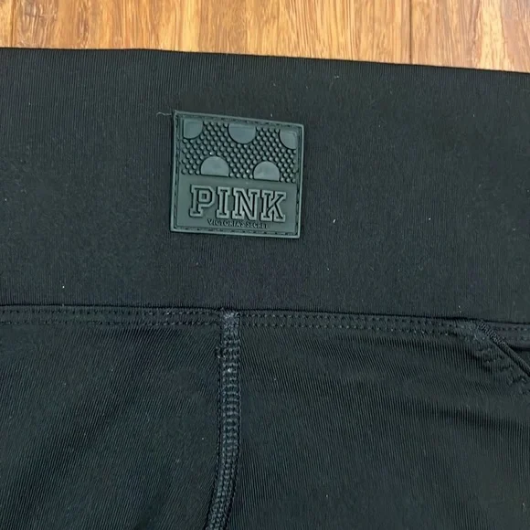 Pink Victoria’s Secret, Ultimate Black Leggings, Sz S Zippers on ankles, GUC - Picture 3 of 12